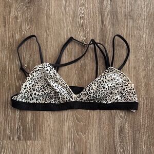 Victoria's Secret Animal Print Bralette with Black Trim
